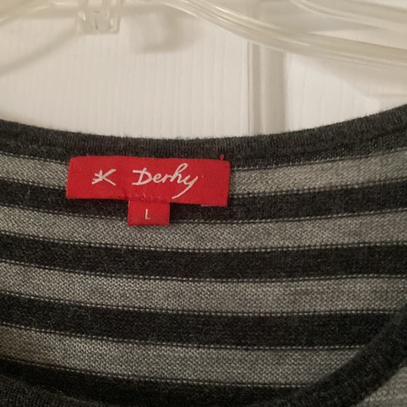 Stunning Derhy Sweater dress purchased in Paris. Grey and black. So sassy. - Picture 3 of 7